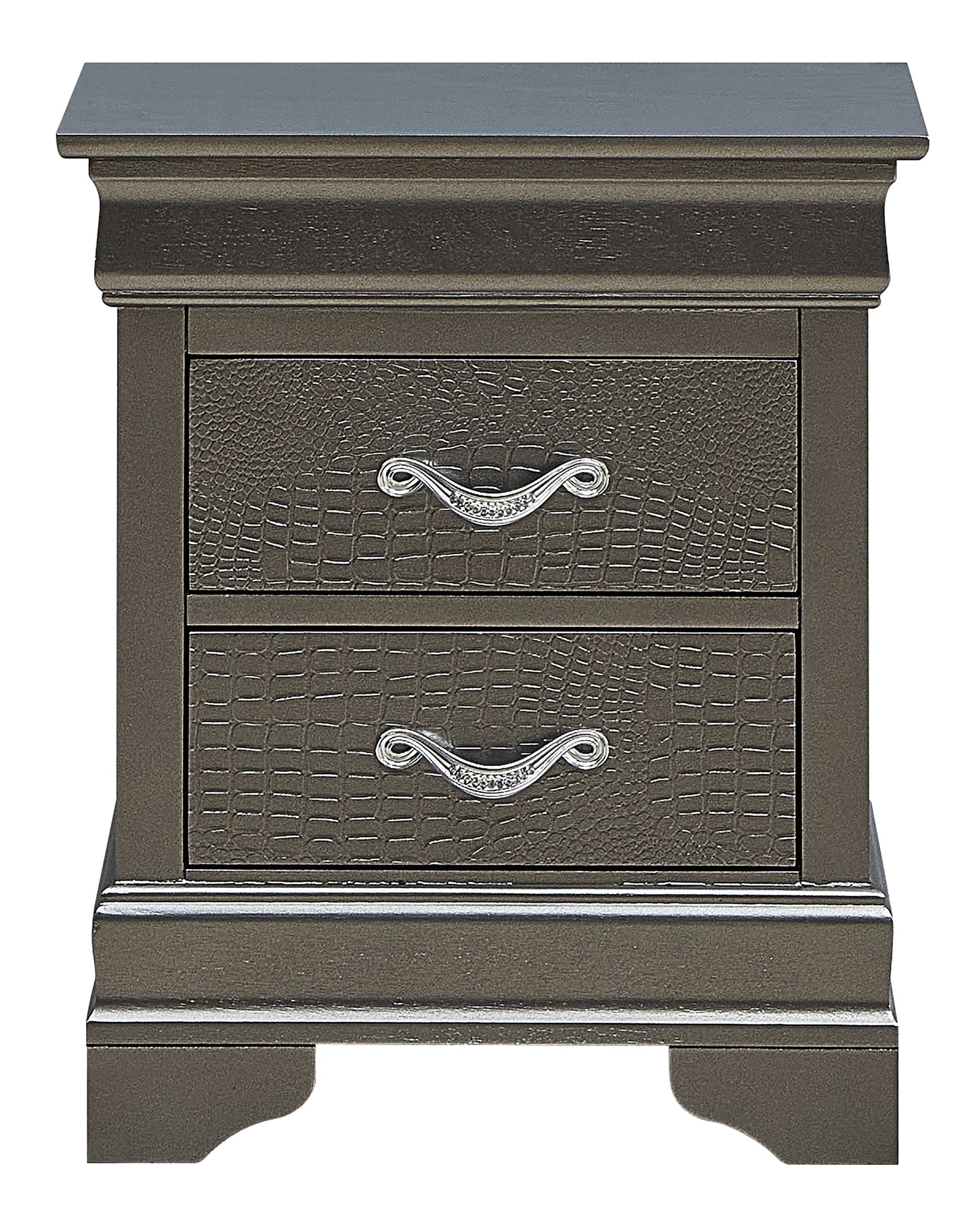 Lorana - Nightstand - Metalic Black