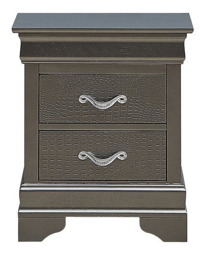 Lorana - Nightstand - Metalic Black