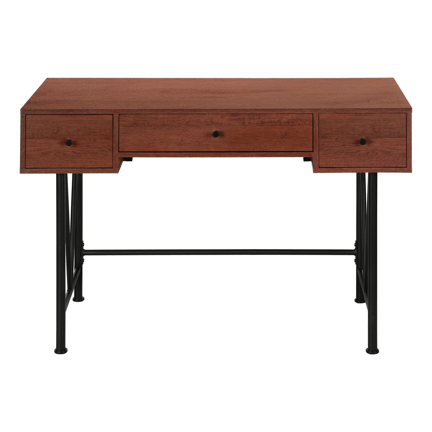 Computer Desk For Home Office, Laptop, Storage Drawers, Transitional - Cherry
