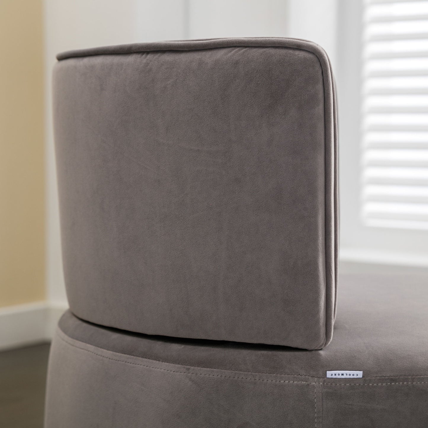 Swivel Barrel Chair, Round Armchairs With Fluffy, 360 Degree Swivel - Gray