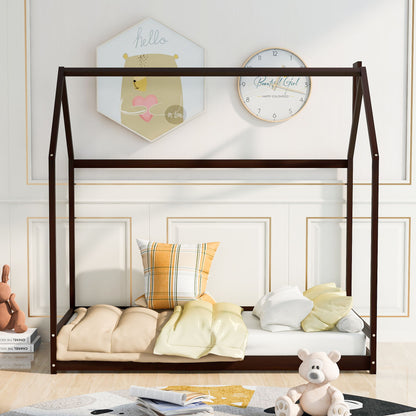 Twin Size Playhouse Bed - Espresso