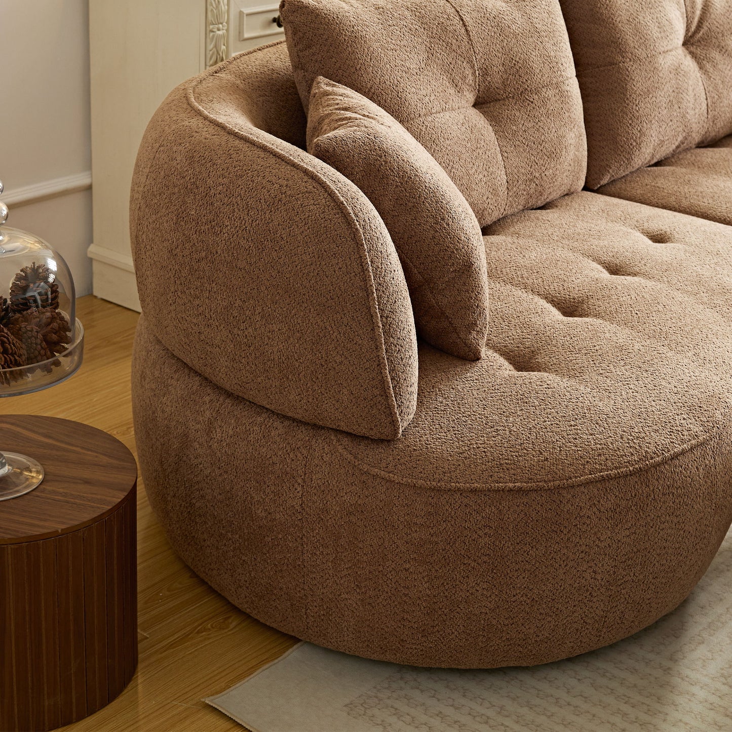 Modular Sofa, Durable Fabric, Solid Wood Frame, High Density Sponge Padding, Seating For 4 - Camel