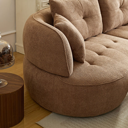 Modular Sofa, Durable Fabric, Solid Wood Frame, High Density Sponge Padding, Seating For 4 - Camel