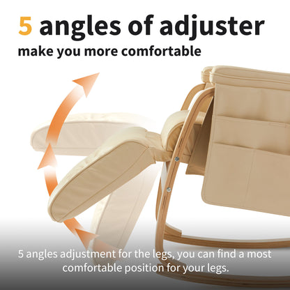 Massage Comfortable Relax Rocking Chair - Cream