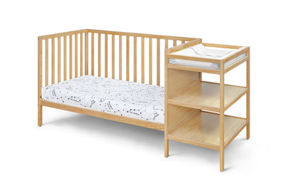 Palmer - 3 In 1 Convertible Crib, Changer Combo - Natural