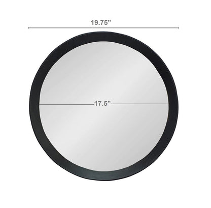 Transitional Decor Style Mango Wood Wall Mirror Wall Decor With Frame Of Solid Mango Wood For Bathroom, Entryway Console Lean Against Wall - Black