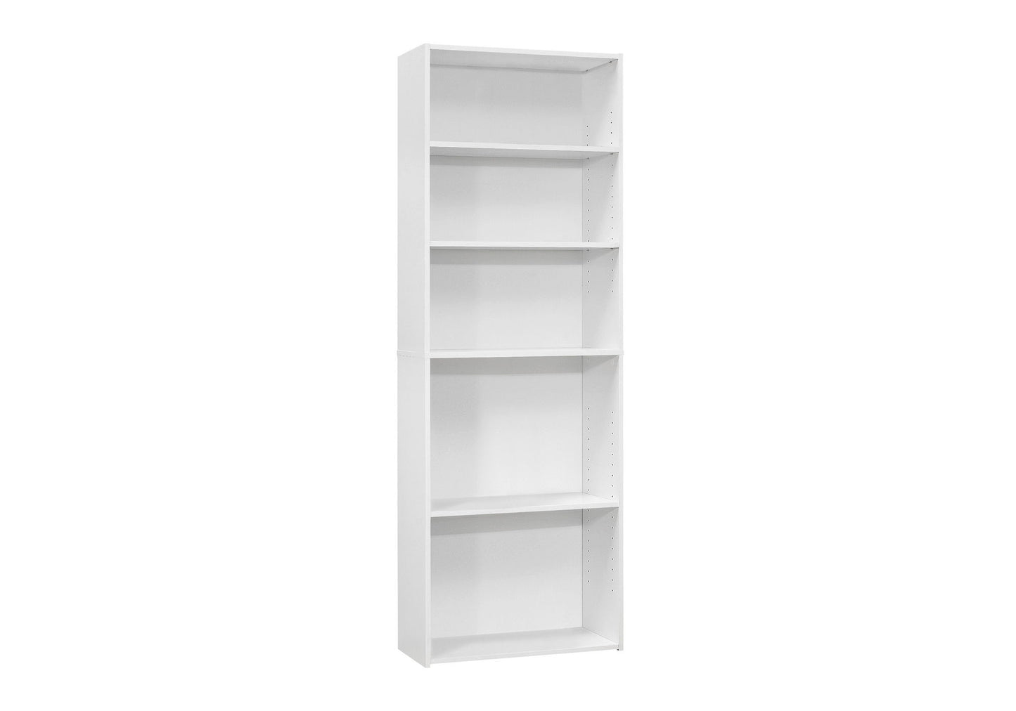 Bookshelf, Bookcase, 6 Tier, For Office, Transitional - White