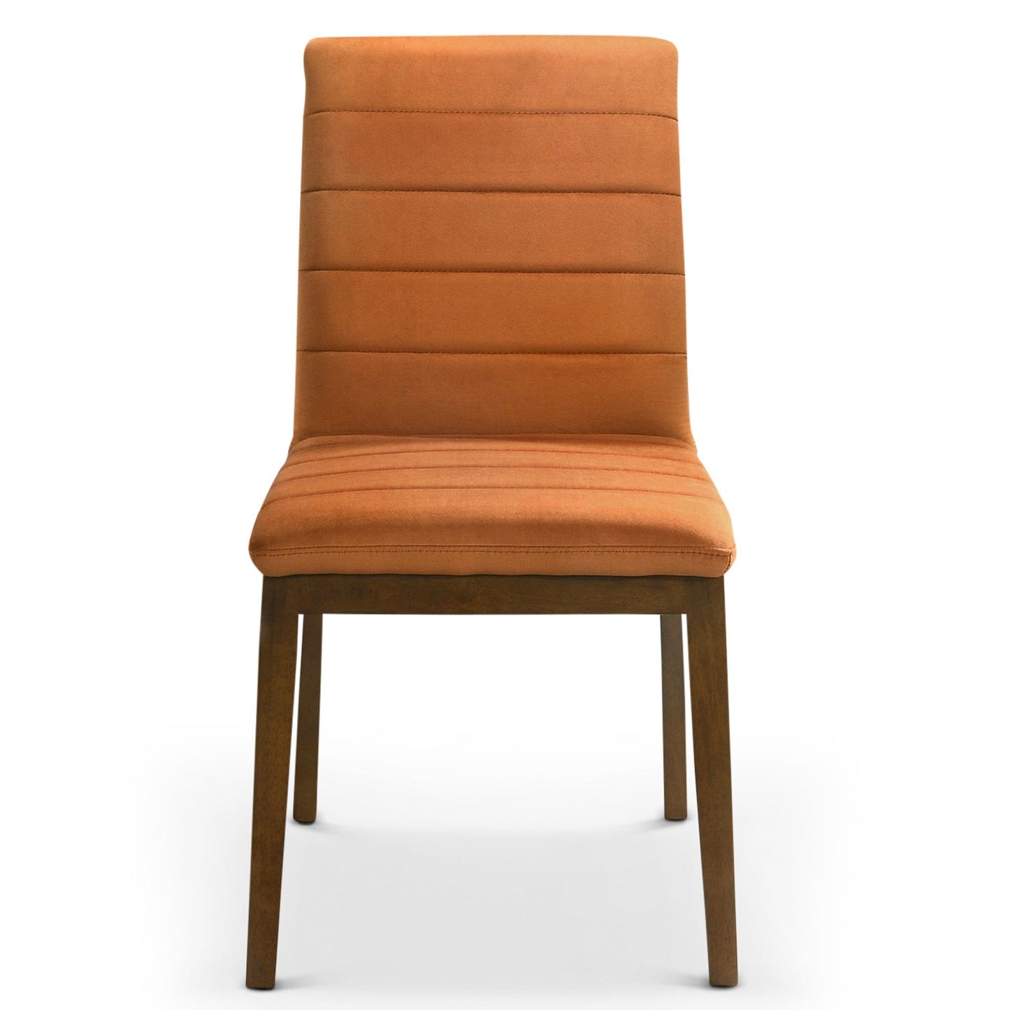 Ines - Dining Chair (Set of 2) - Brown / Burnt Orange
