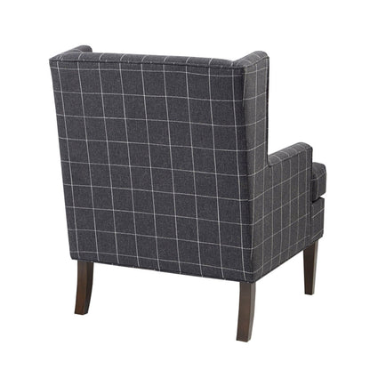 Fancy Design Farmhouse Style Solid Wood Chair - Charcoal Gray