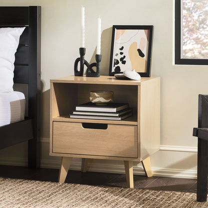 Modern 1 Drawer Nightstand With Open Cubby - Riviera