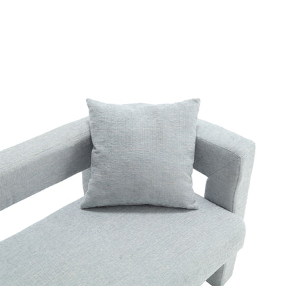 Modern Loveseat Sofa, Comfy Upholstered 2 Seater Sofa - Mint Green