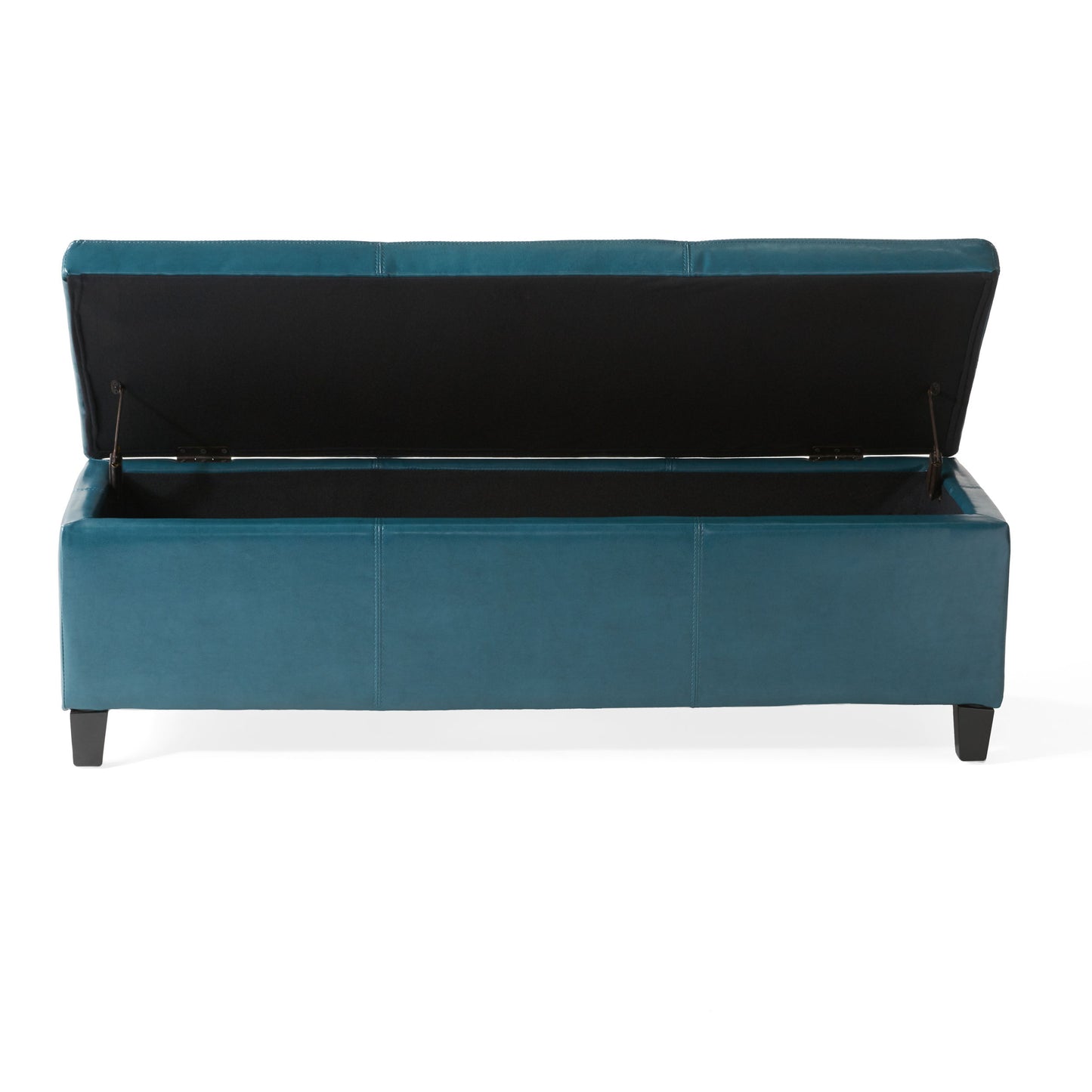Glouster - Contemporary Storage Ottoman With Upholstered - Teal