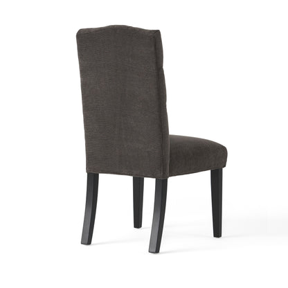 Harriet - Tufted Dining Chair (Set of 2) - Dark Gray