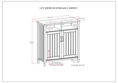 Lev - Medium Storage Cabinet - Smoky Brown