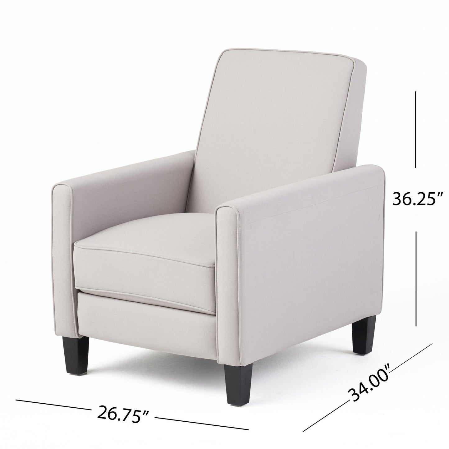 Linen Push Back Chair For Elegant Home - Gray