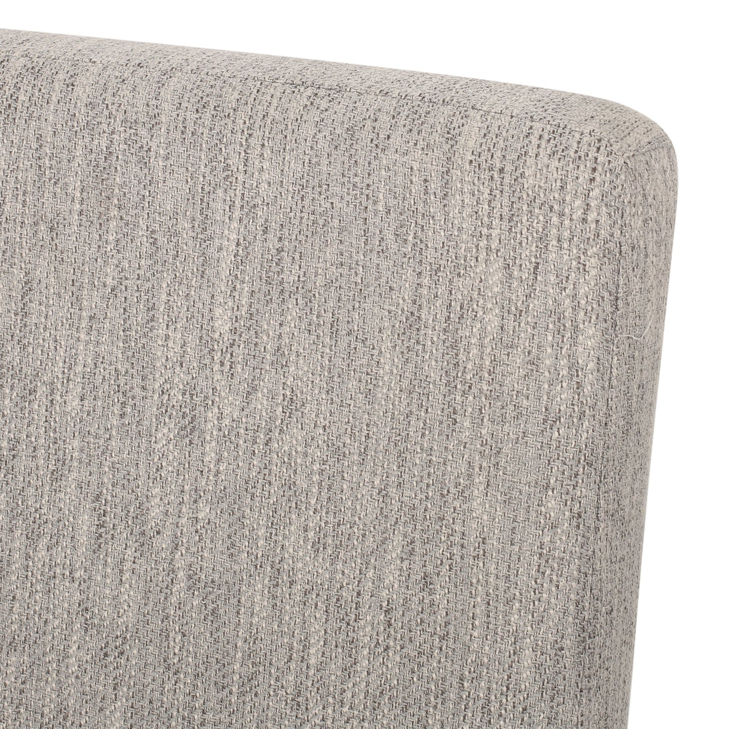 Contemporary Dining Chair With Upholstered Seating - Light Gray