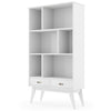 Draper - Mid Century Wide Bookcase And Storage Unit - White