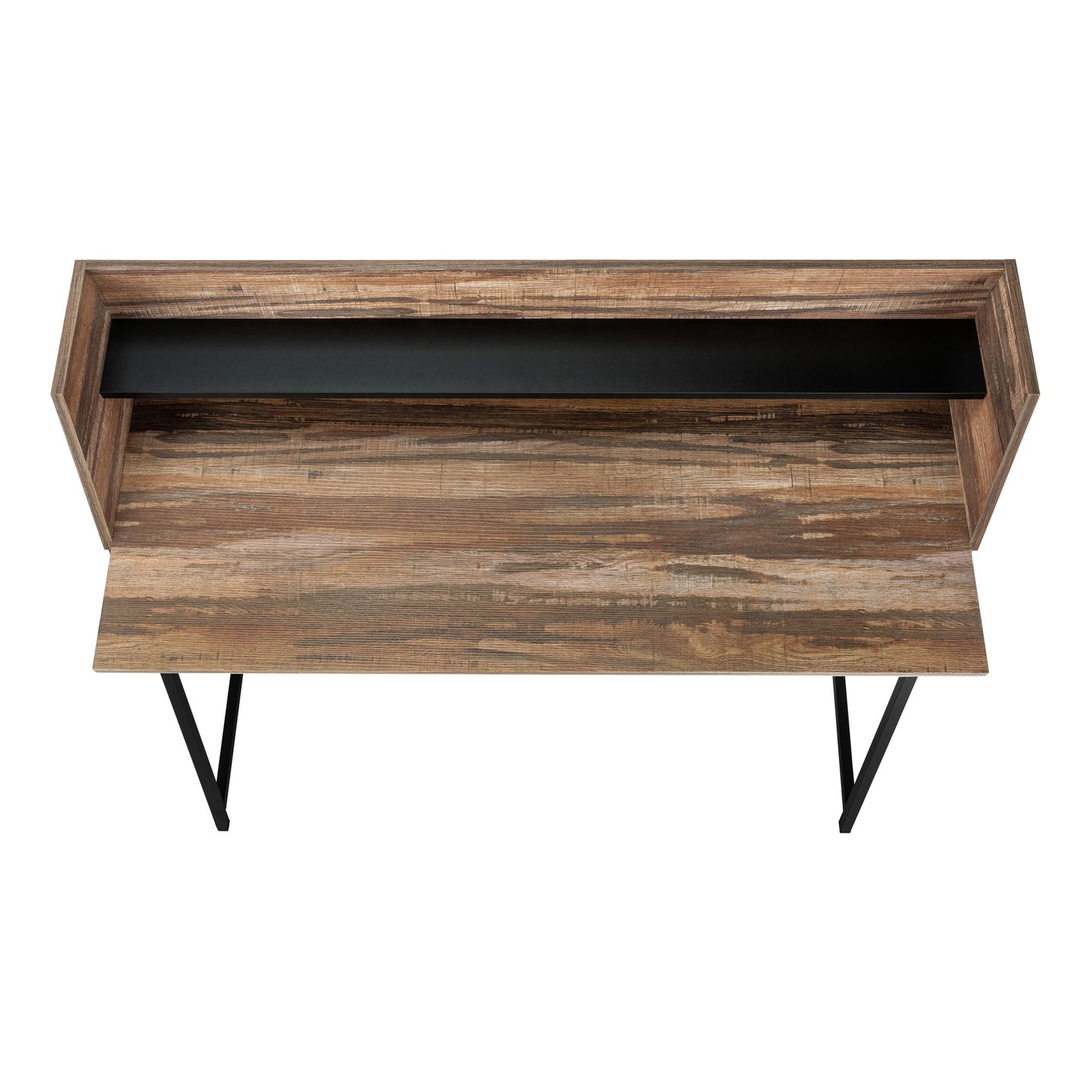 Computer Desk For Home Office, Laptop, Storage Shelves, Contemporary Versatile Placement - Brown