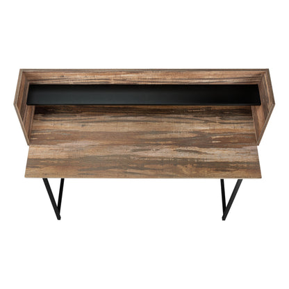 Computer Desk For Home Office, Laptop, Storage Shelves, Contemporary Versatile Placement - Brown