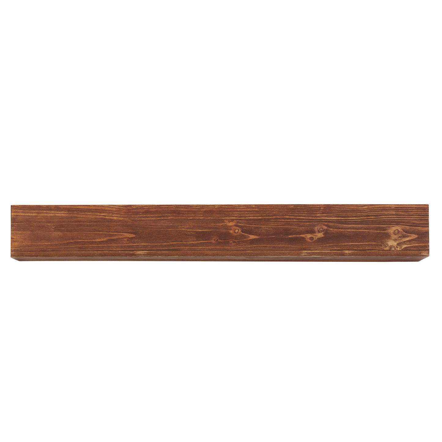 72" Rustic Wood Fireplace Mantel, Wall-Mounted & Floating Shelf For Home Decor - Brown