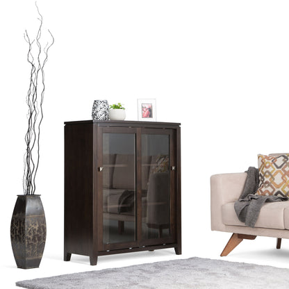 Cosmopolitan - Medium Storage Cabinet - Mahogany Brown
