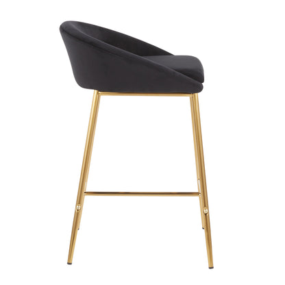 Matisse - Glam Counter Stool (Set of 2) - Gold / Black