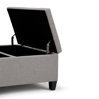 Harrison - Coffee Table Storage Ottoman - Dove Gray