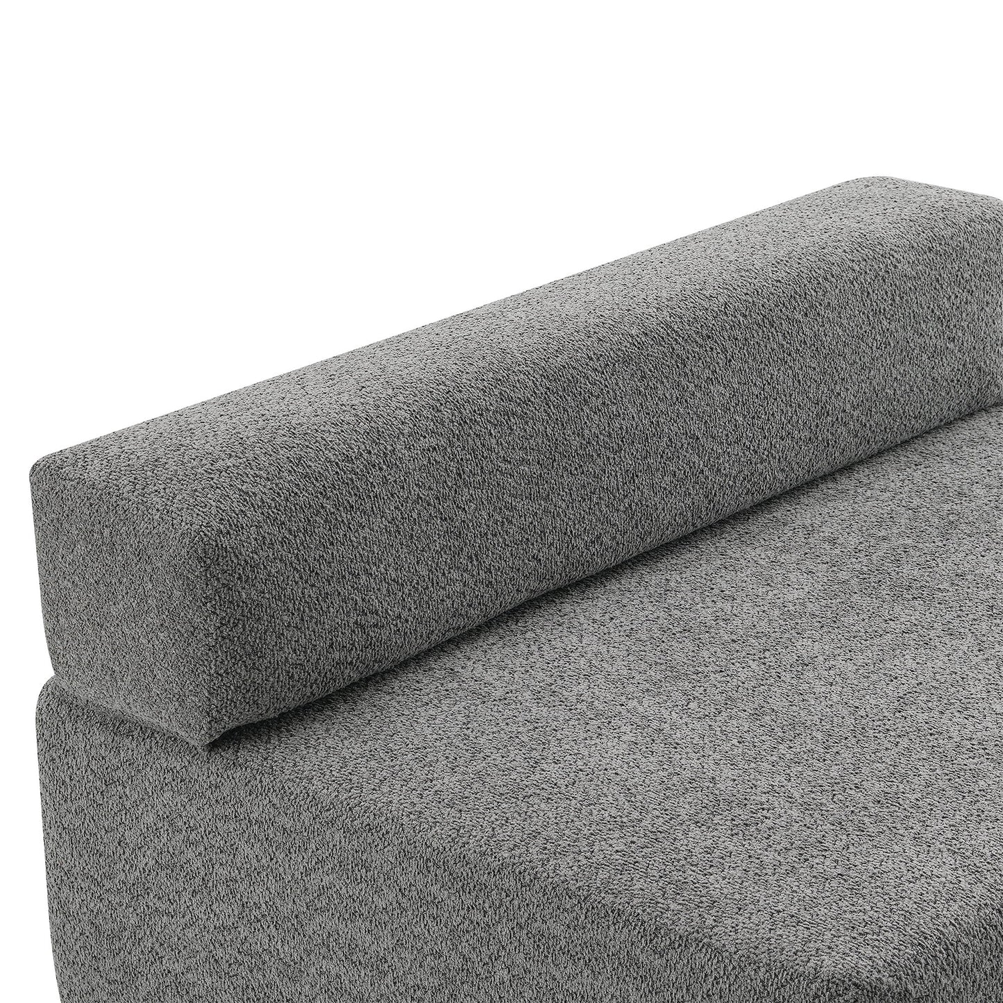 Loveseat Frame For Oversized Modular U Shaped Sectional Floor Couch Convertible Compressed Couch, Spacious Foam Filled Sofa - Gray