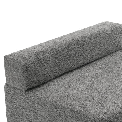 Loveseat Frame For Oversized Modular U Shaped Sectional Floor Couch Convertible Compressed Couch, Spacious Foam Filled Sofa - Gray