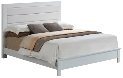 Stylish Transitional Bedroom Bed - White