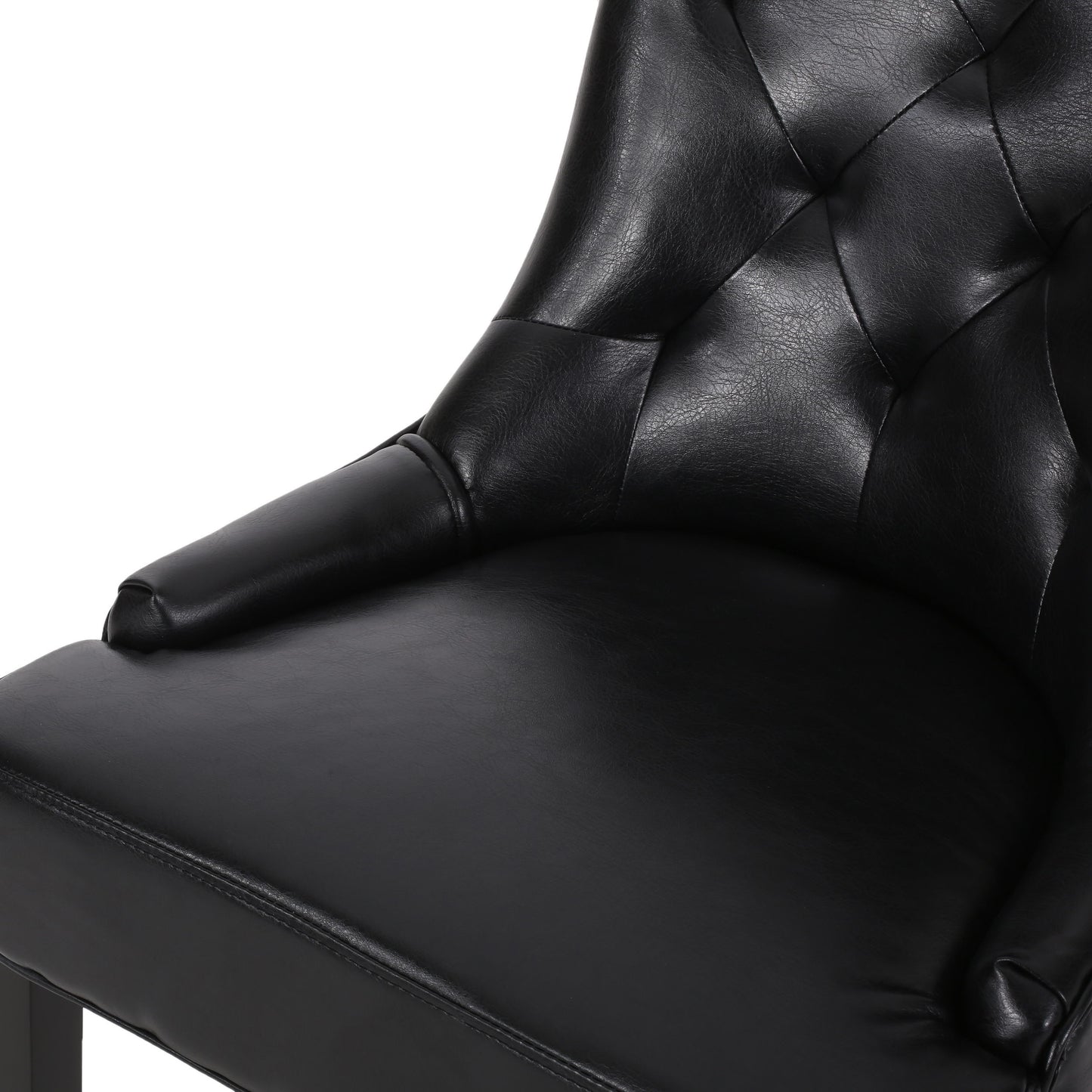 Cheney - Dining Chair (Set of 2) - Contemporary Style With Tufted Diamond Stitching - Black