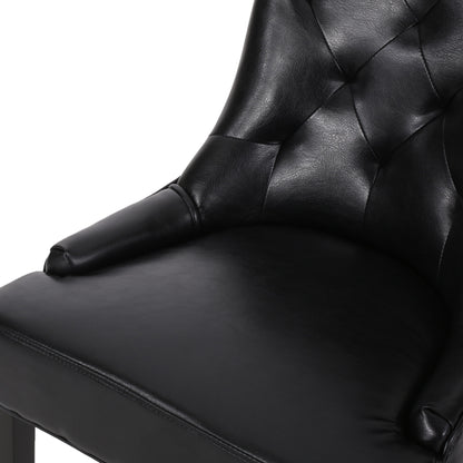 Cheney - Dining Chair (Set of 2) - Contemporary Style With Tufted Diamond Stitching - Black