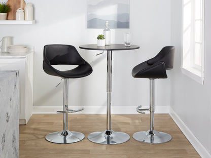 Elia - Contemporary Adjustable Bar Table - Black