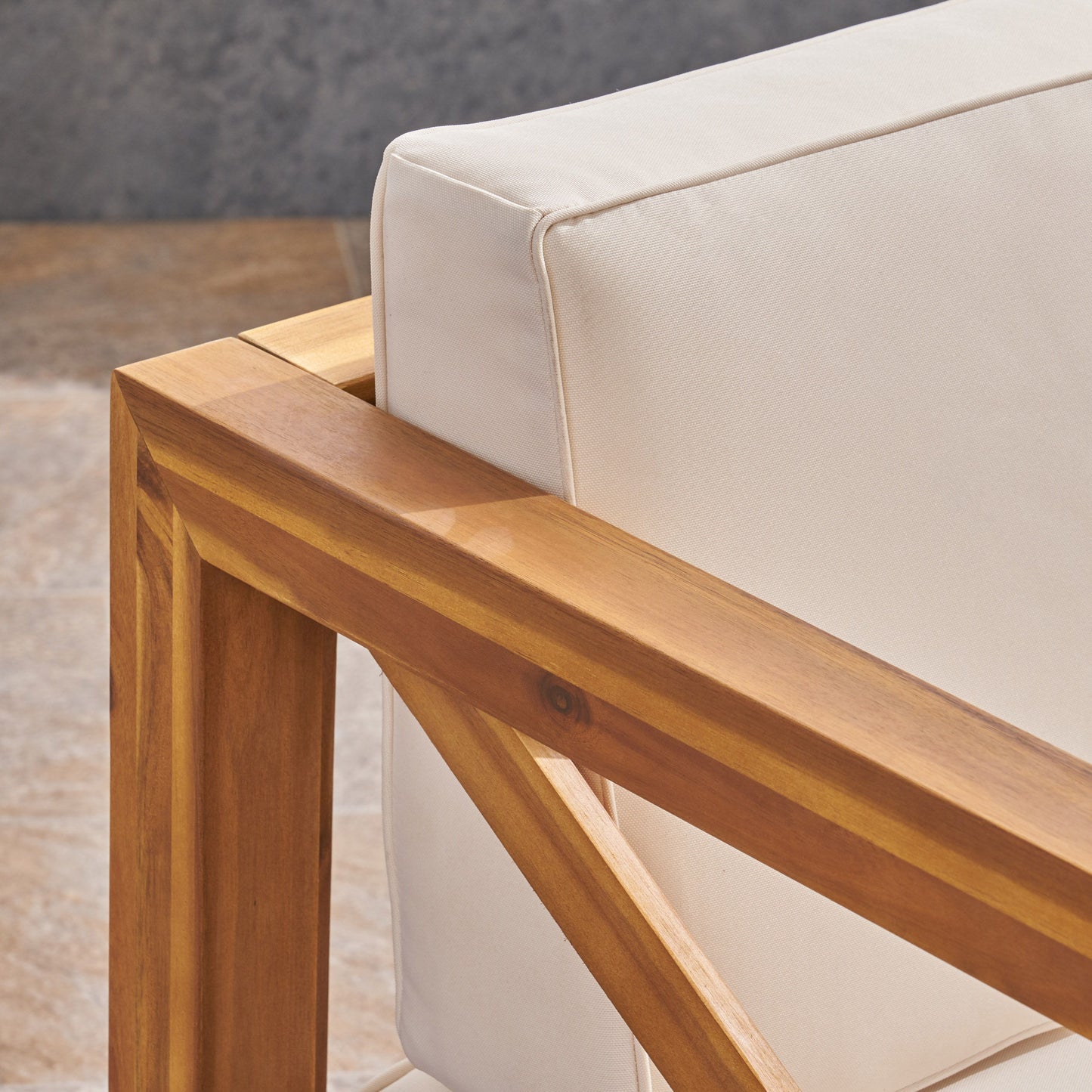 Brava - Modern Club Chair With Water Resistant Cushions - Beige