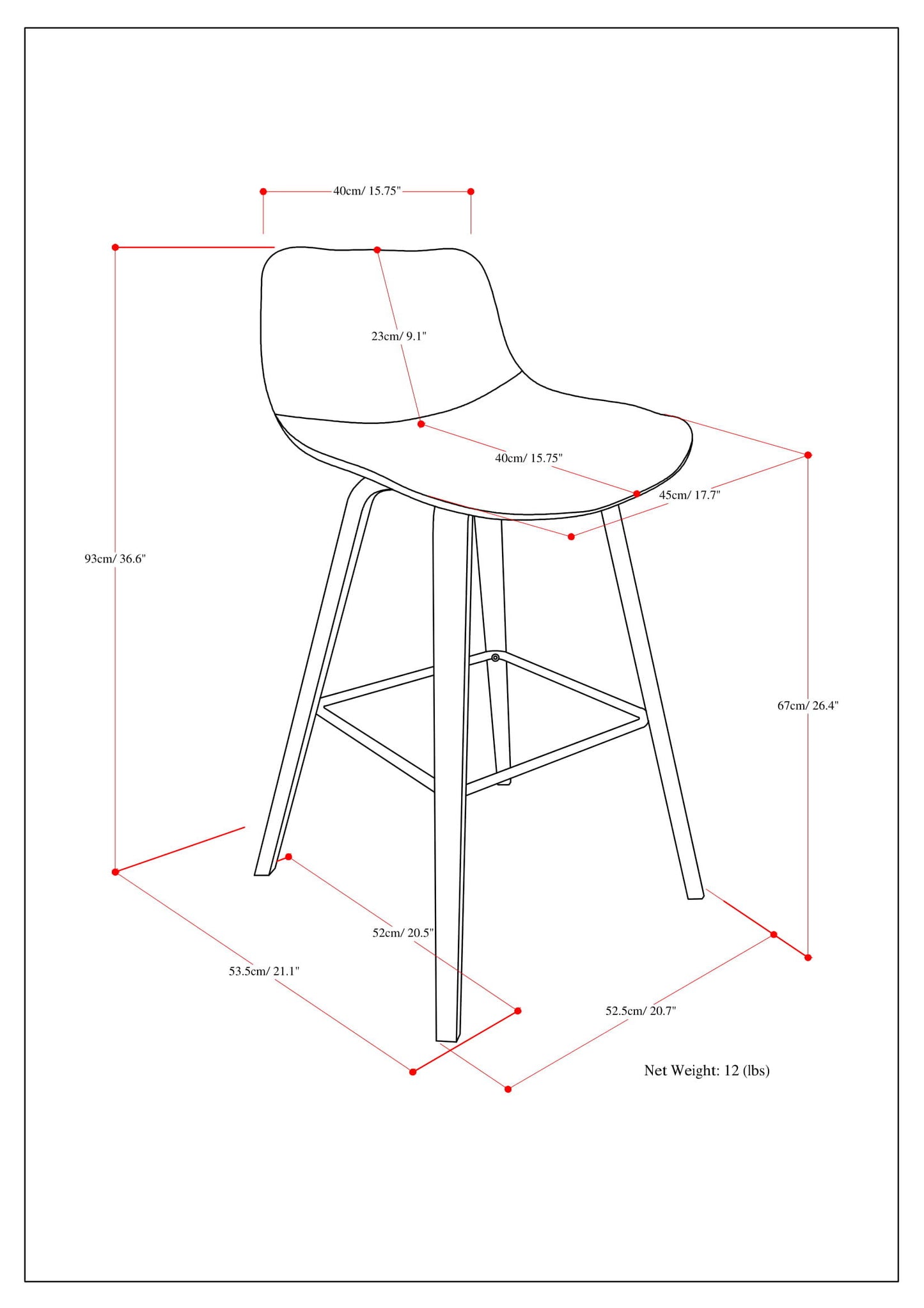 Randolph - Bentwood Counter / Bar Height Stool (Set of 2) - White
