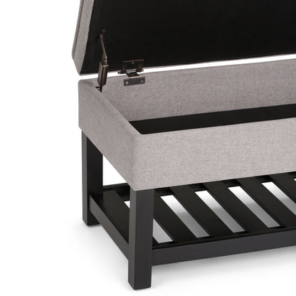 Cosmopolitan - Storage Ottoman Bench With Open Bottom - Cloud Gray