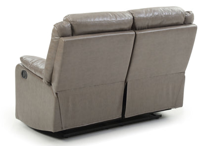 Contemporary Padded Love Seat - Gray