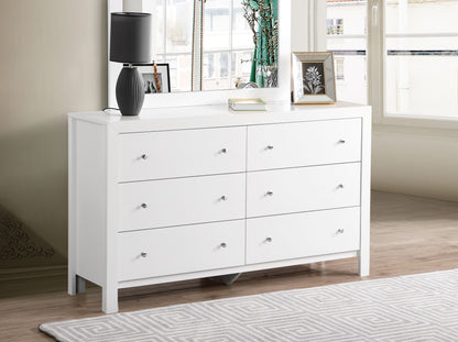 Elegant Transitional Dresser - White