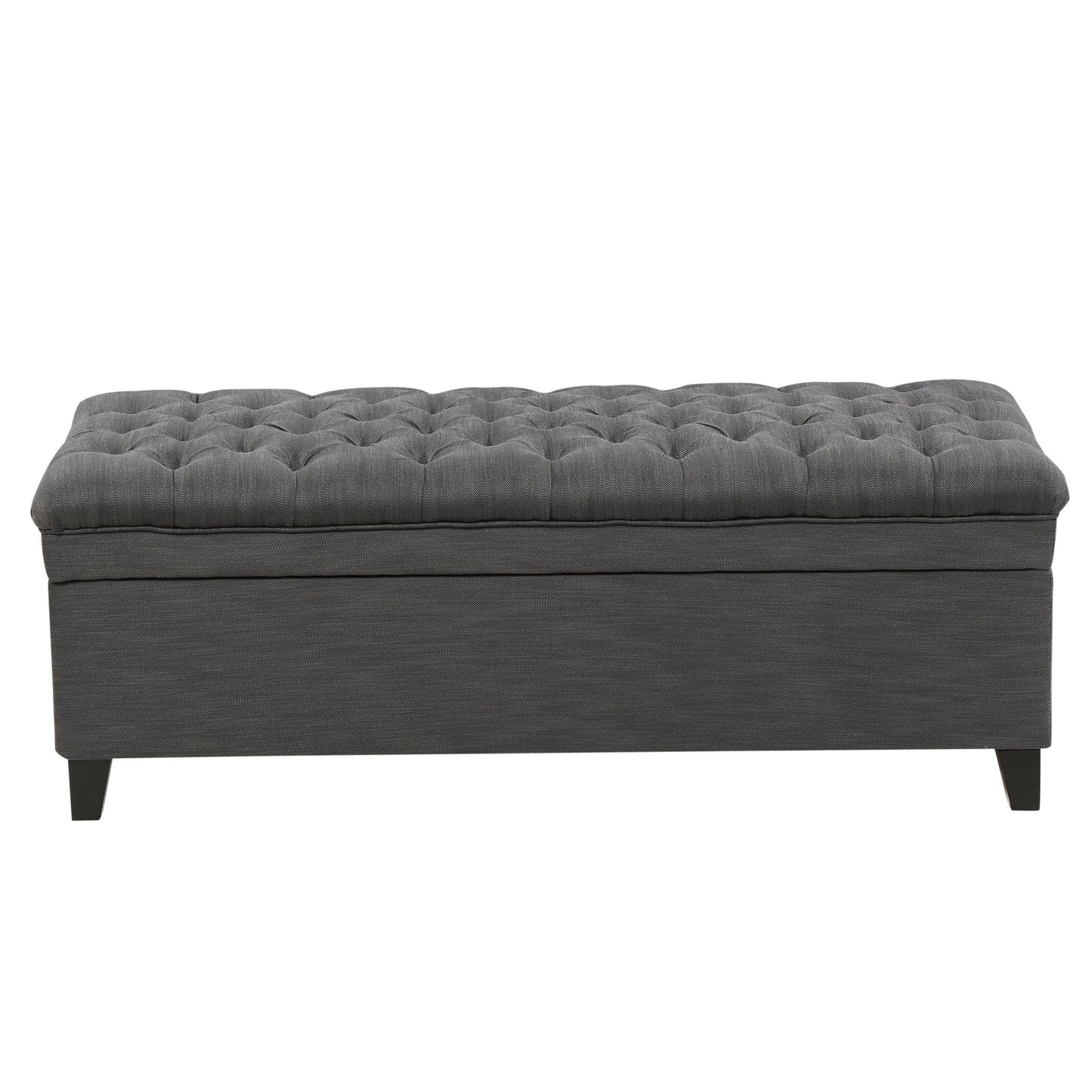 Juliana - Stylish Storage Ottoman With Extra Seating - Gray