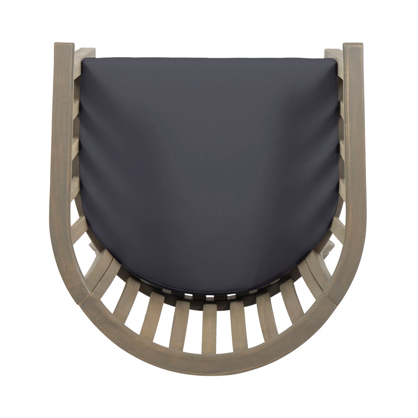 Outdoor Wooden Dining Chairs With Cushions, (Set of 2) - Dark Gray / Gray