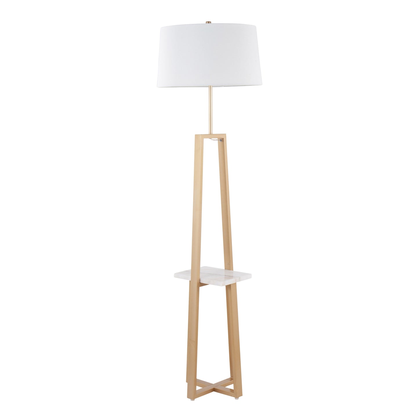 Cosmo - Shelf Contemporary / Glam Floor Lamp - Gold