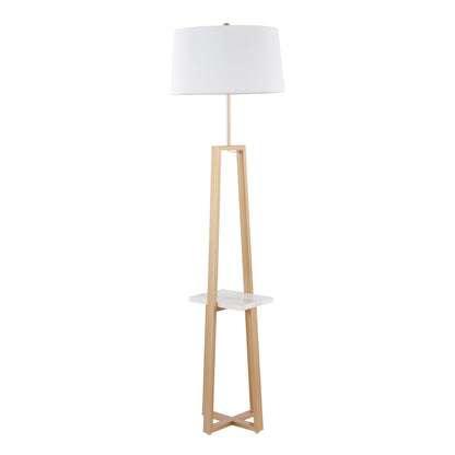 Cosmo - Shelf Contemporary / Glam Floor Lamp - Gold
