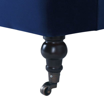 Alana Lawson - Three Cushion Tightback Sofa - Navy Blue