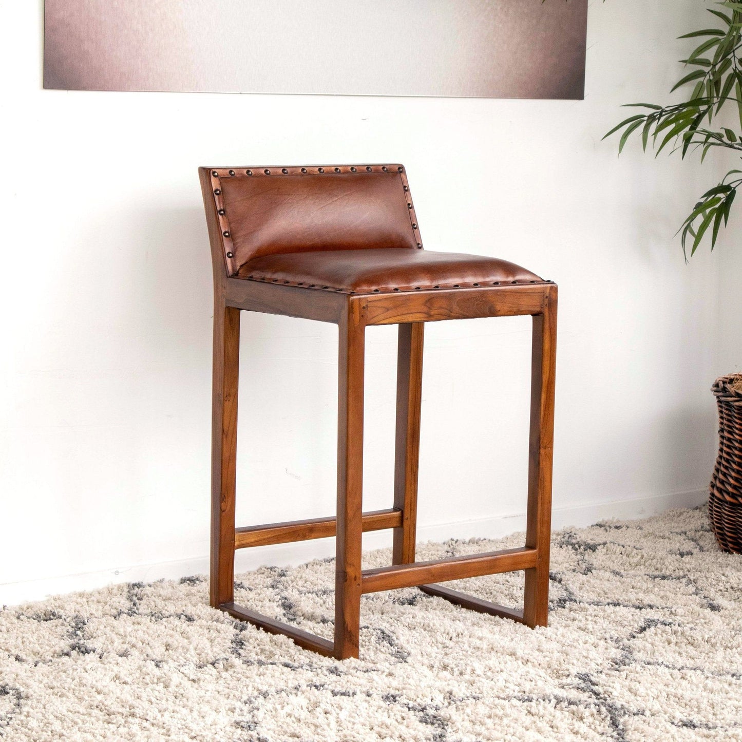 Gavin - Counter Stool - Brown / Rustic