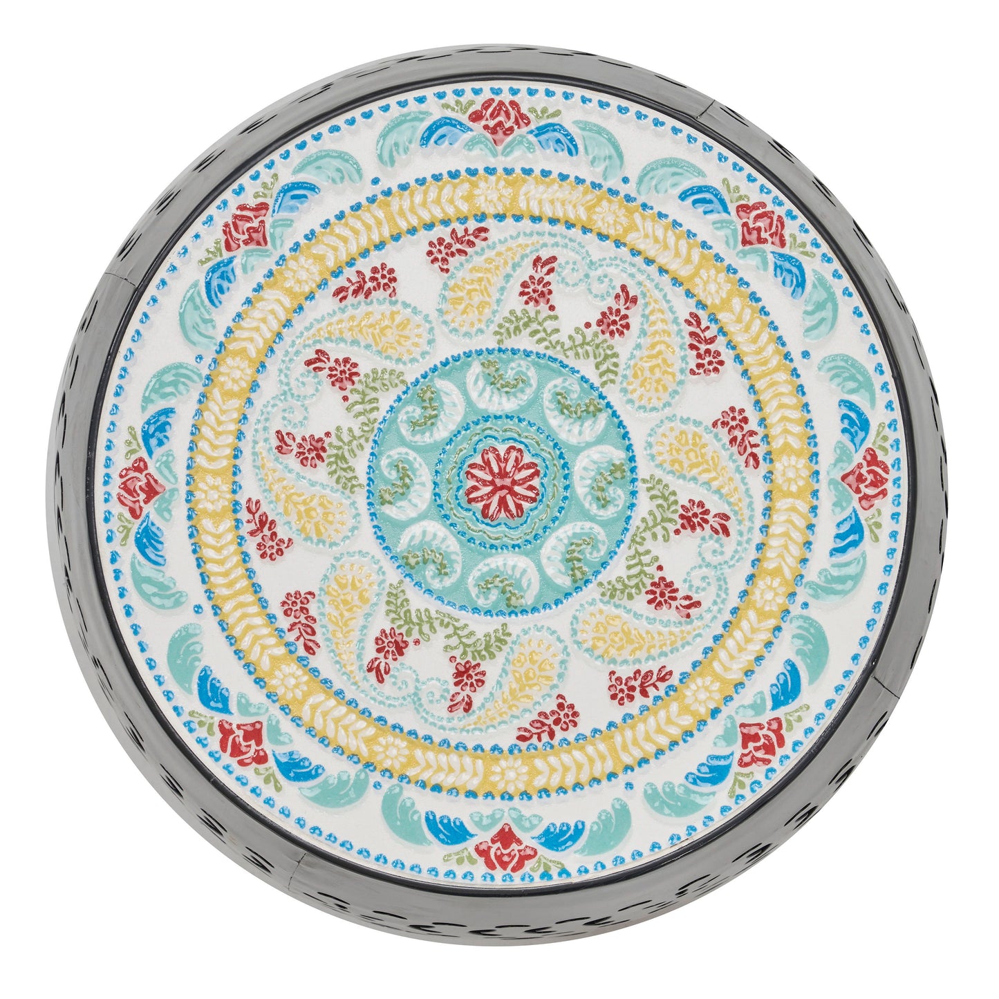 Ruby - Modern Mosaic Side Table - Black
