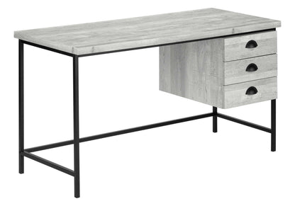 Computer Desk For Home Office, Laptop, Storage Drawers, Contemporary And Modern - Gray