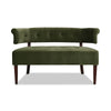 Jared - Roll Arm Tufted Bench Settee - Olive Green