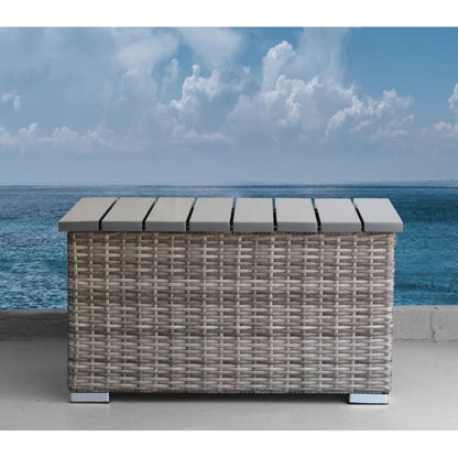 Stylish 3 Person Seating Group With Cushions Perfect For Outdoor Relaxation - Gray Mix