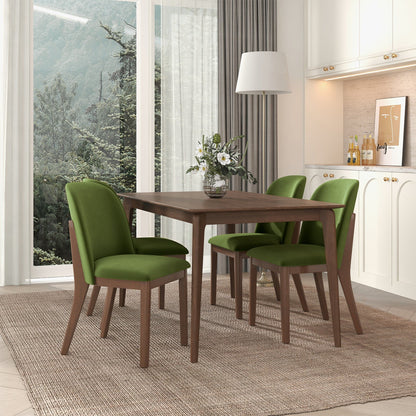 Kaitlyn - Dining Chair (Set of 2) - Brown / Light Green / Olive Green