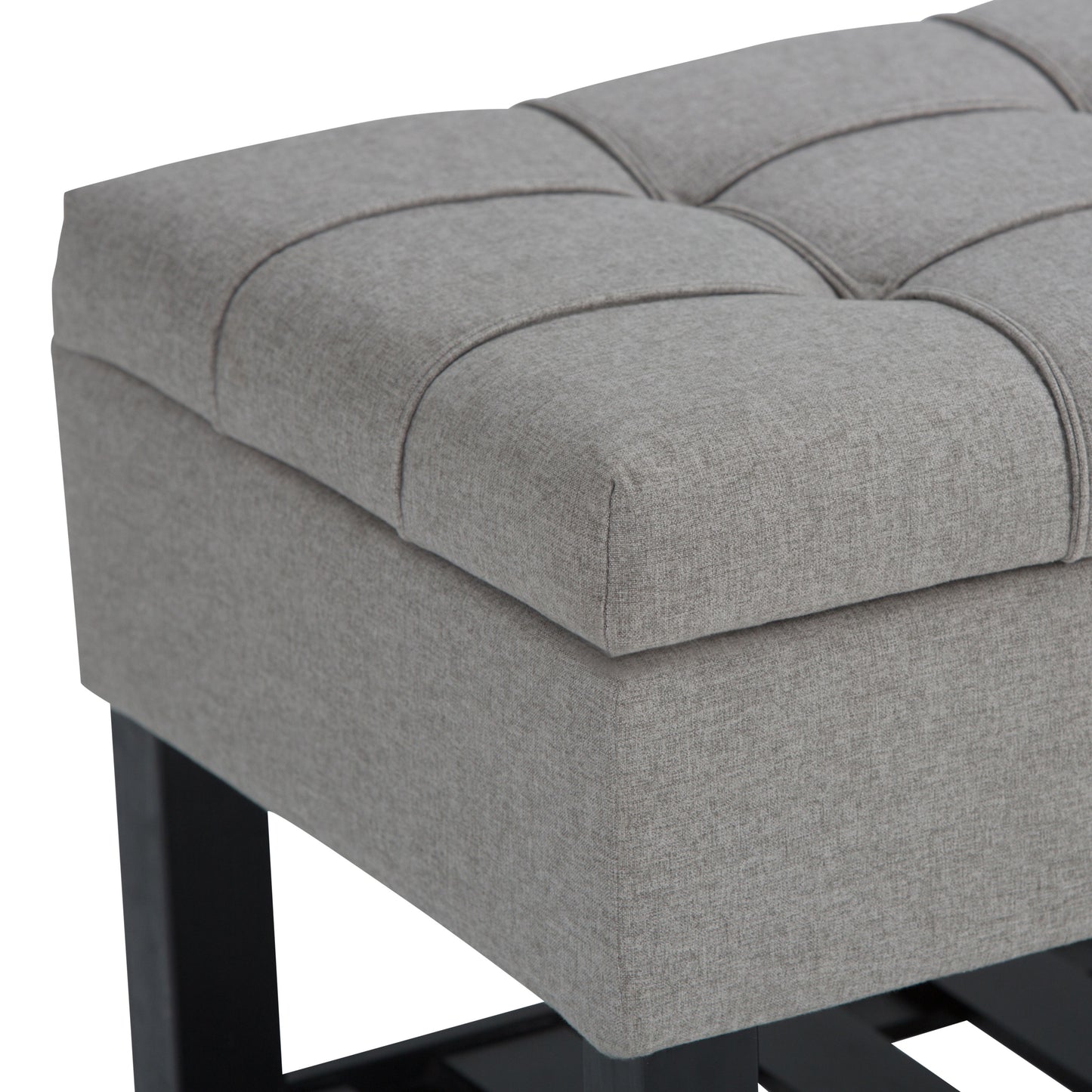 Saxon - Storage Ottoman Bench - Dove Gray